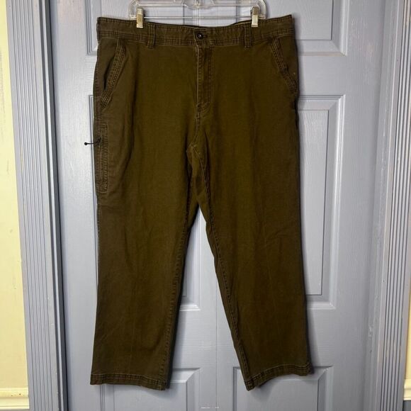 GH Bass & Co Mens Made in USA Dark Green Work Pant Size 40/28*  Straight Leg - Picture 5 of 10